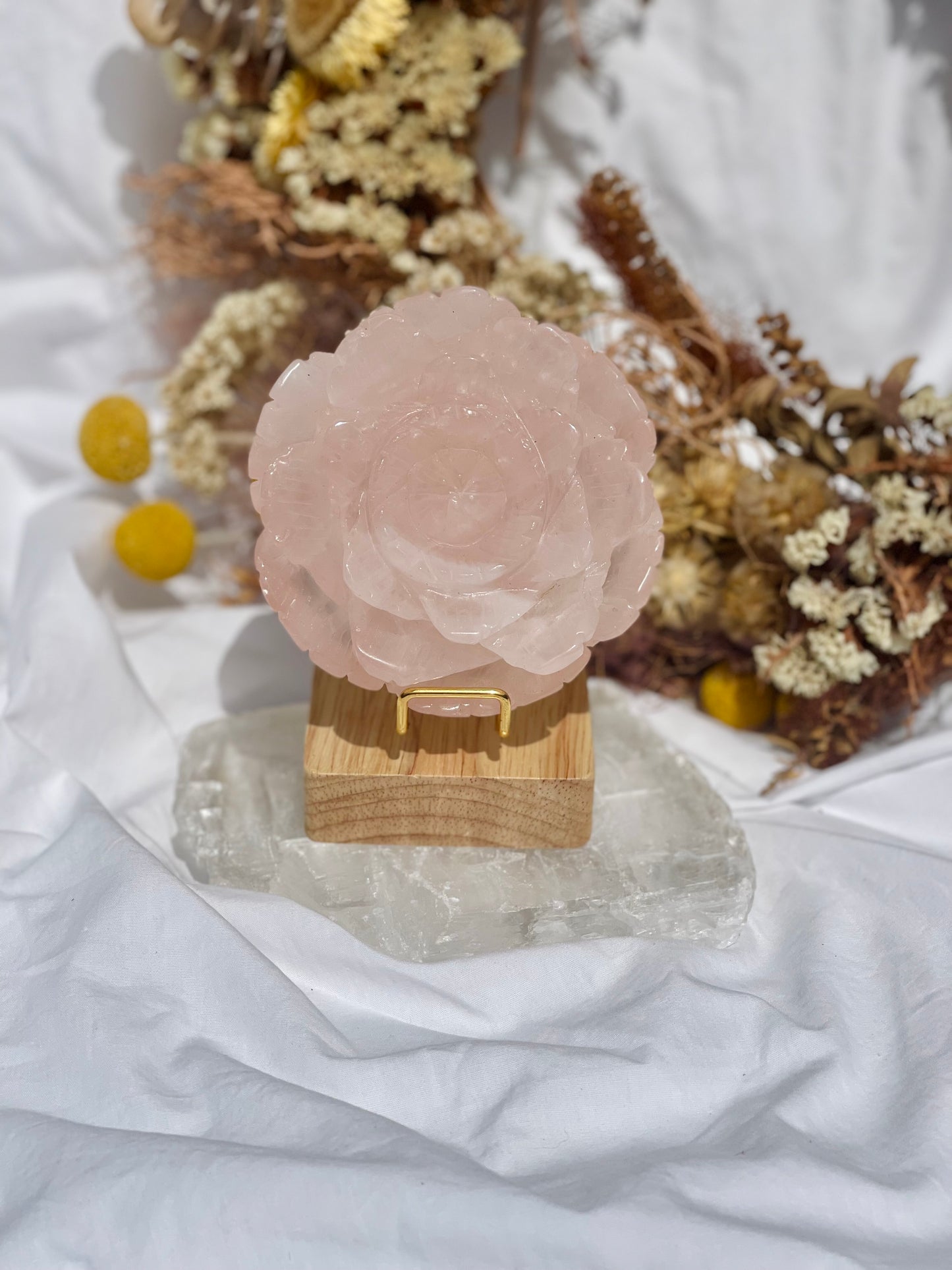 Rose Quartz Flower