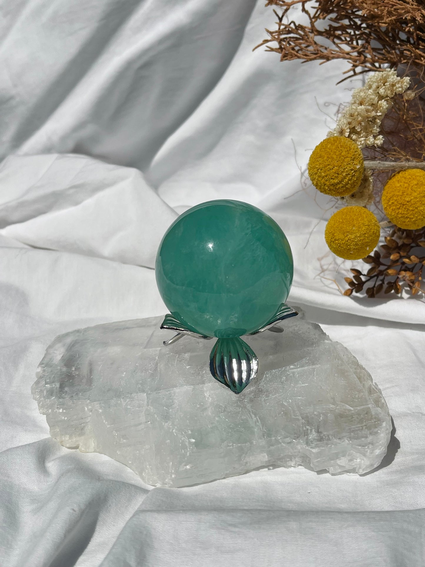 Green Fluorite Sphere #3