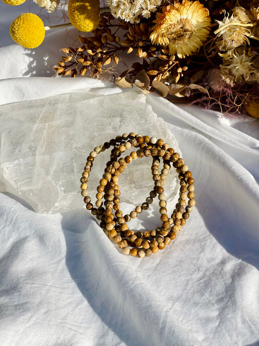 Picture Jasper Bracelet | 4mm