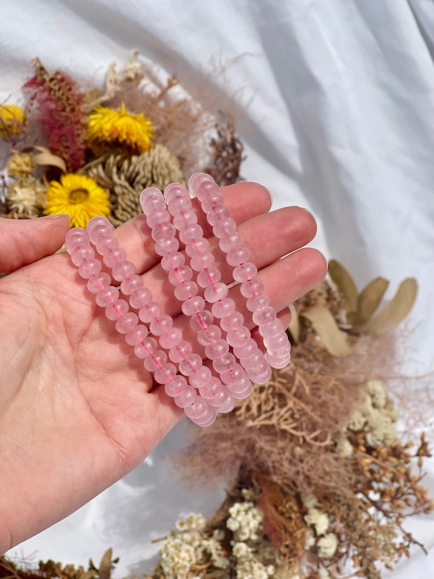 Rose Quartz Donut Bracelet