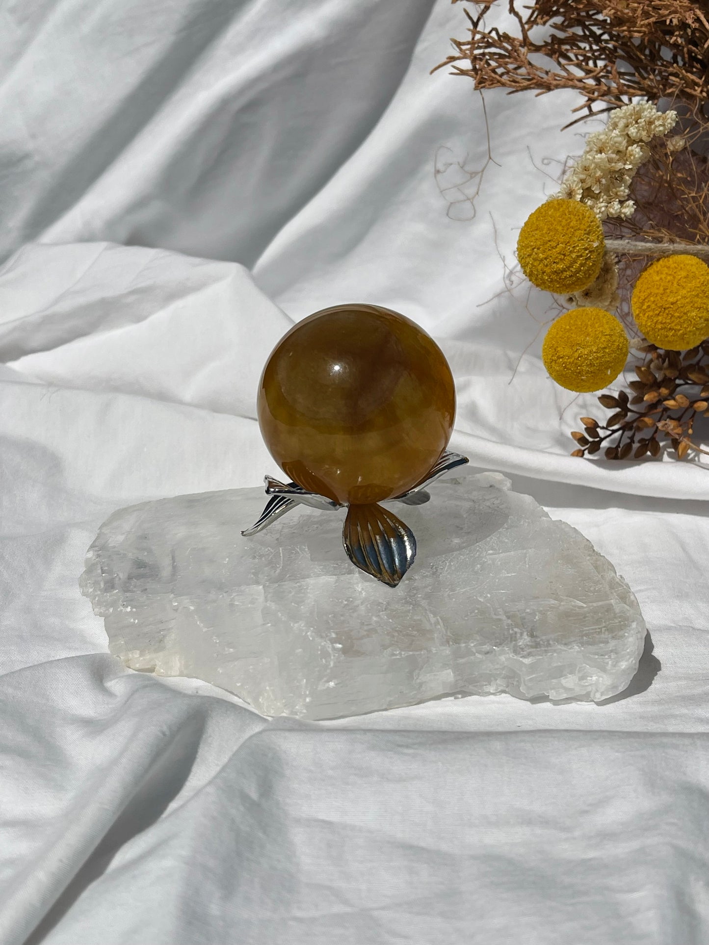 Yellow Fluorite Sphere #2