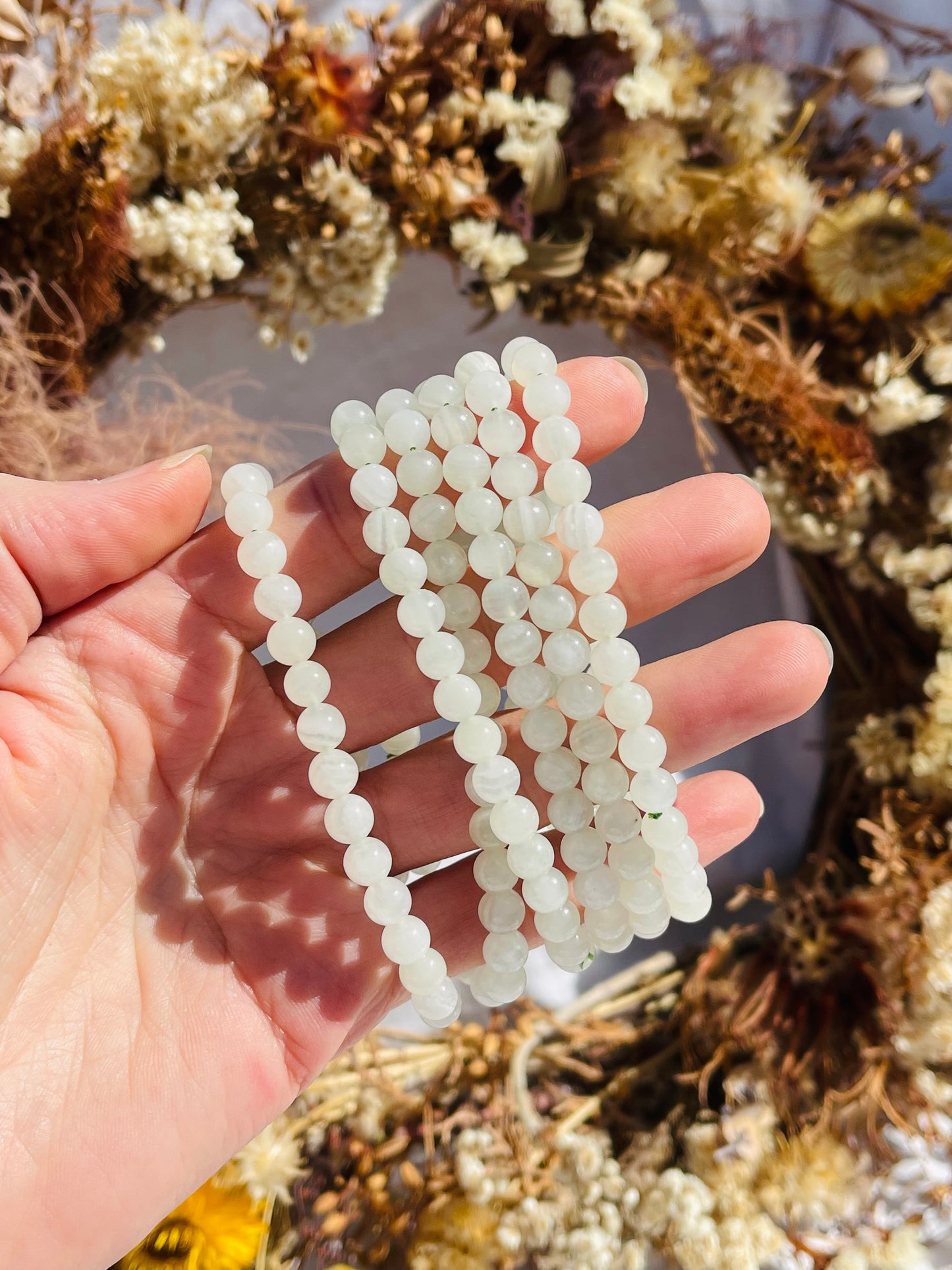 Pistachio calcite Bracelet | 6mm
