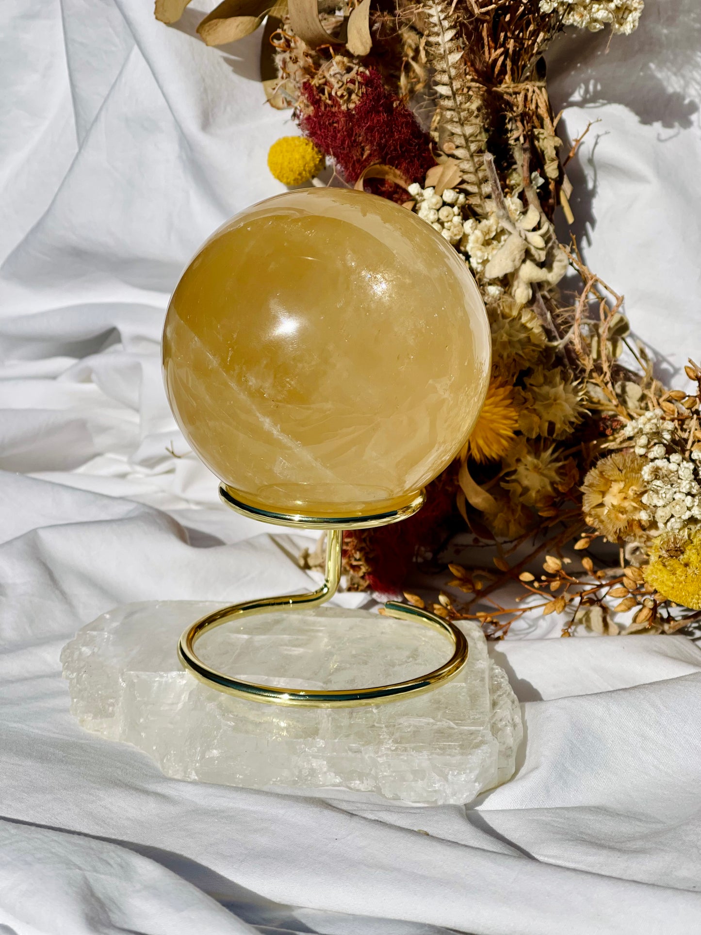 Honey Calcite Sphere A