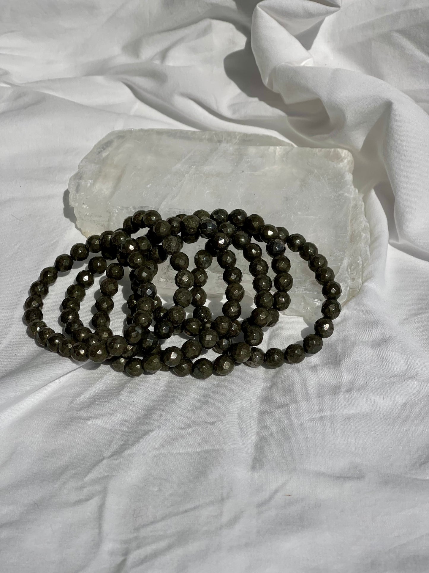 Pyrite Faceted Bracelet