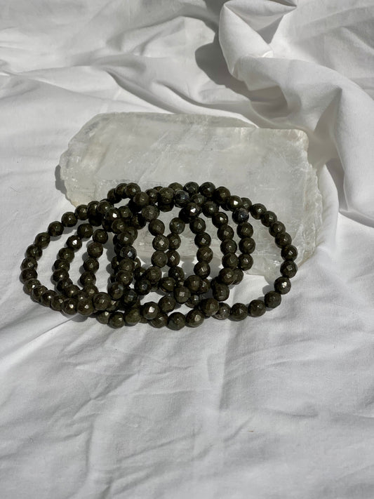 Pyrite Faceted Bracelet