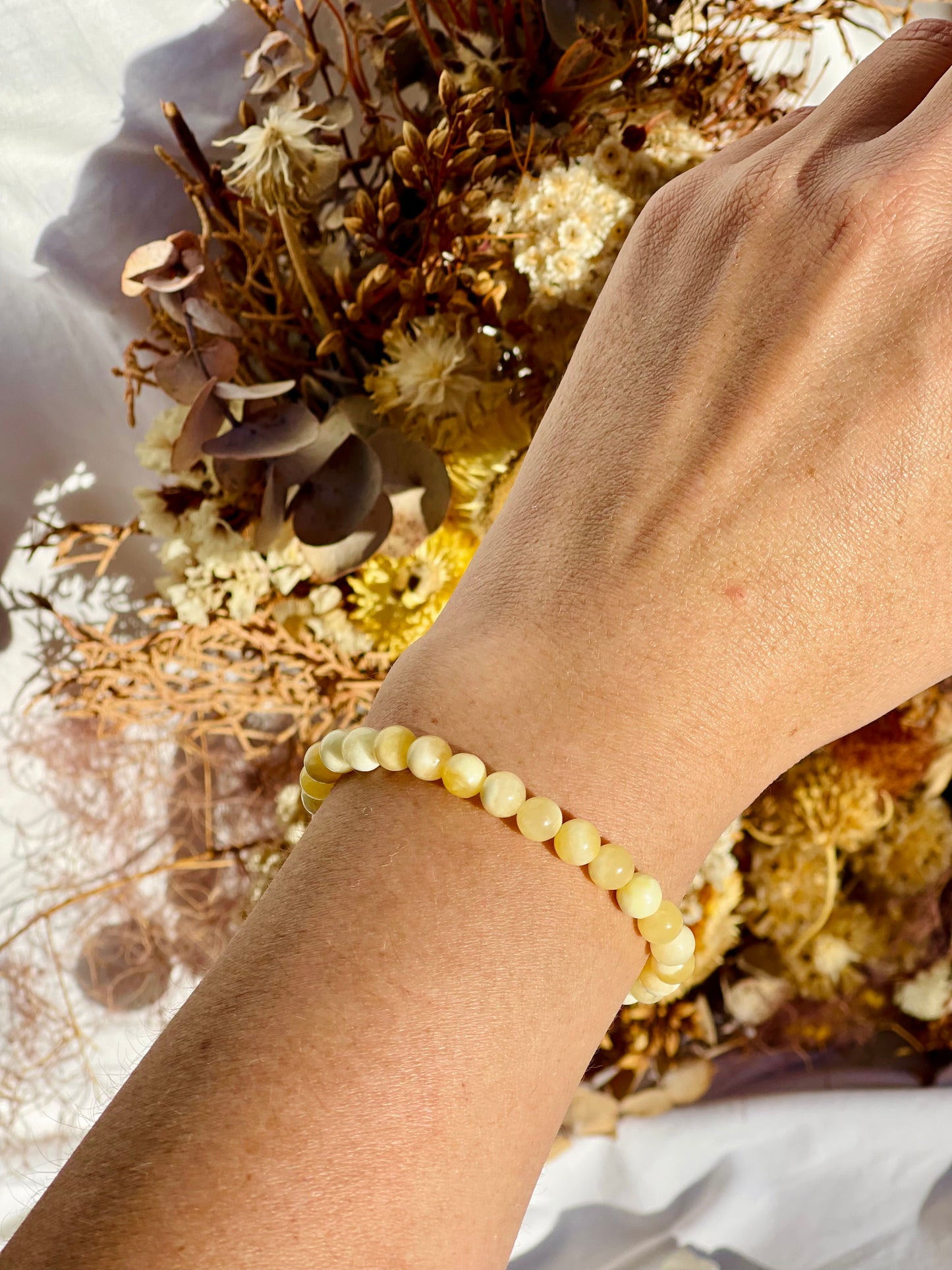 Yellow Calcite Bracelet | 6mm