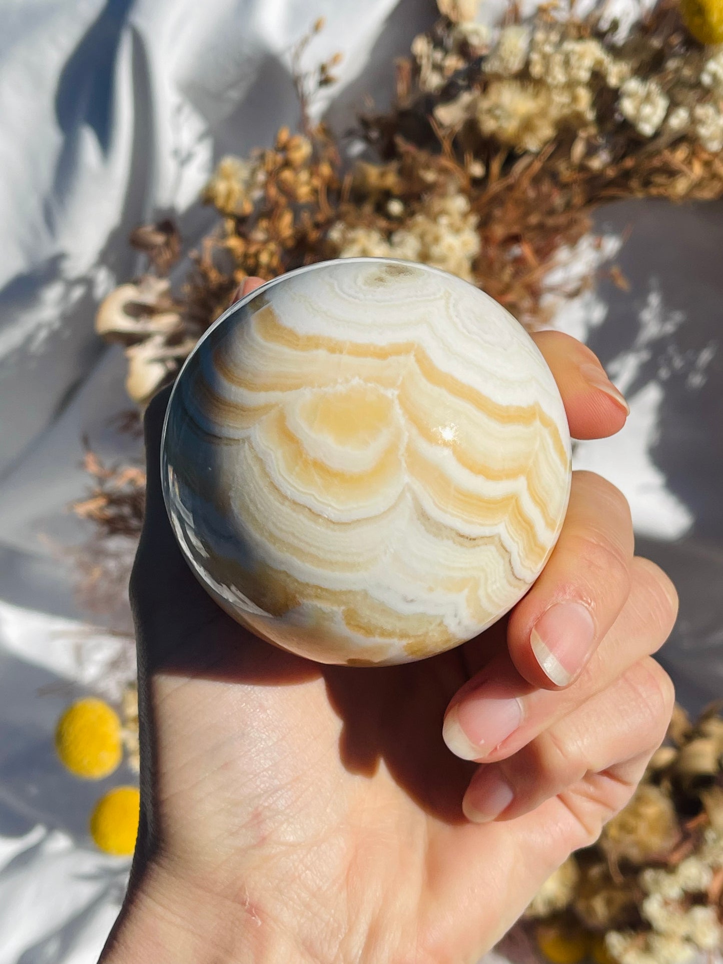 Orange Calcite Sphere