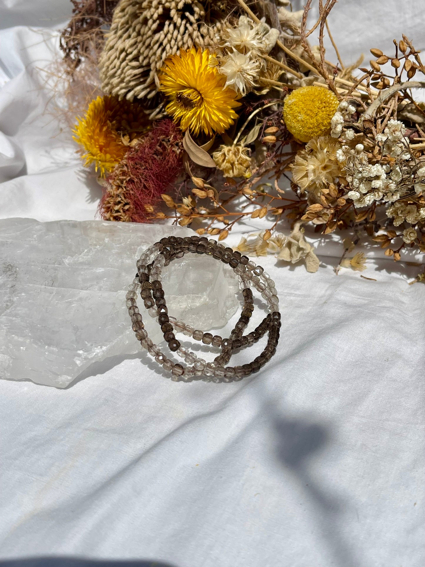 Smokey Quartz Facet Bracelet