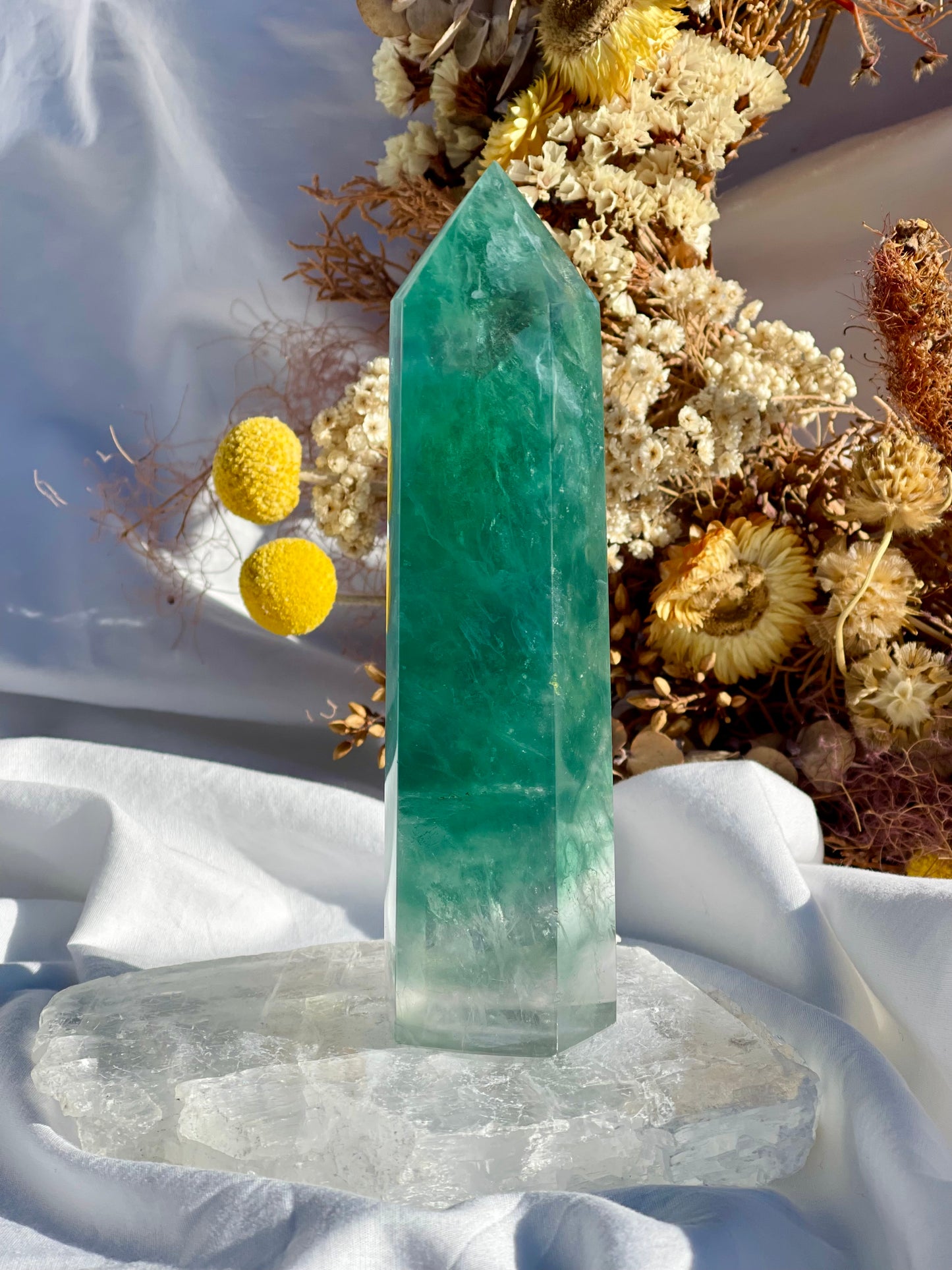 Green Fluorite Point