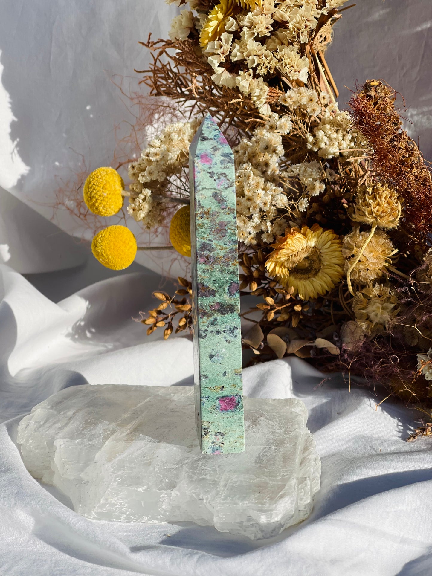 Ruby Fuchsite Point #1