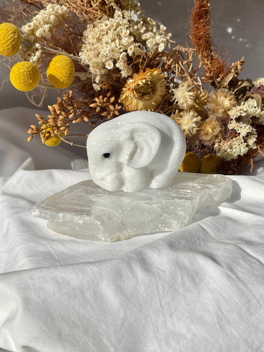White Jade Elephant