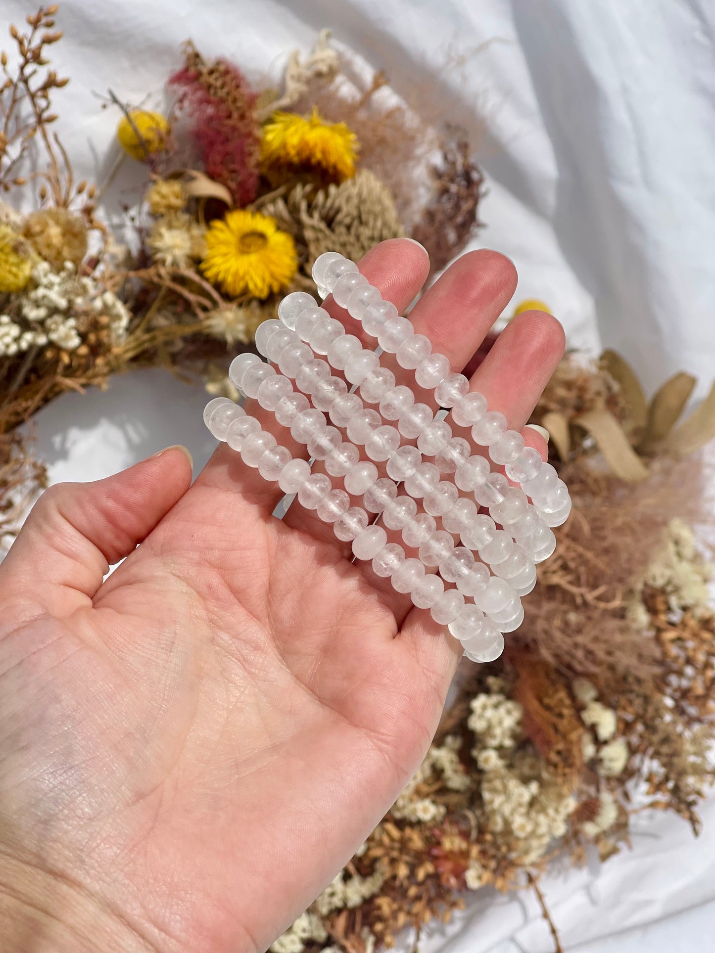 Clear Quartz Donut Bracelet