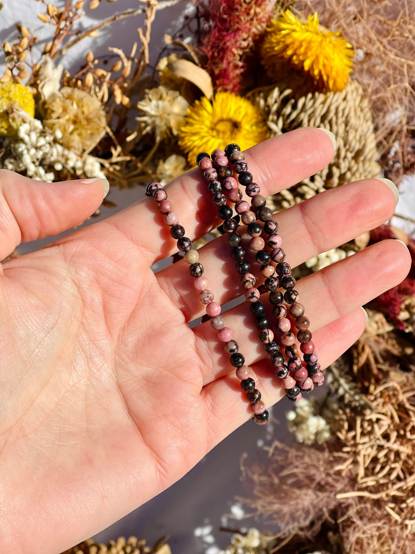 Rhodonite Bracelet | 4mm