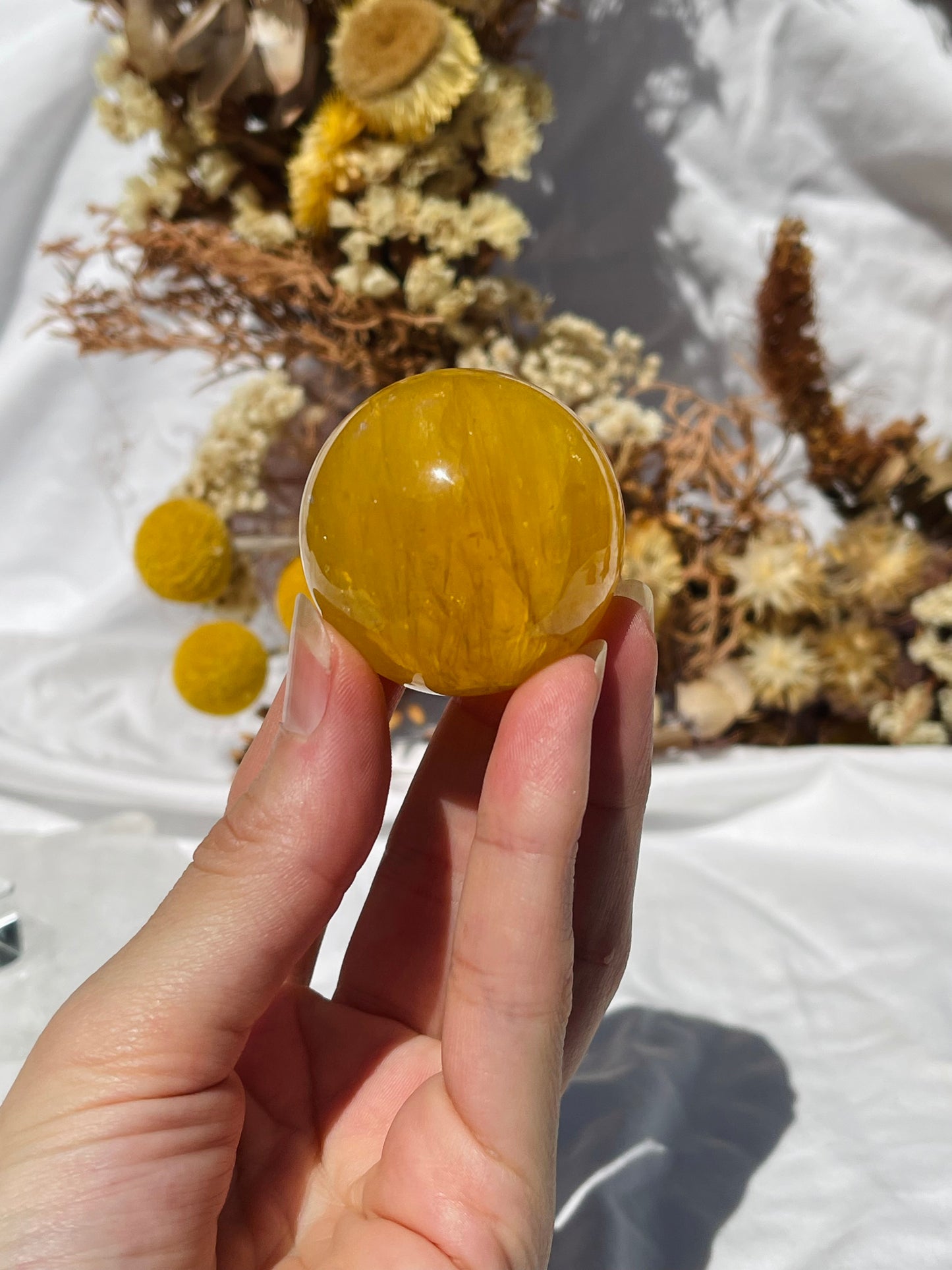 Yellow Fluorite Sphere #1