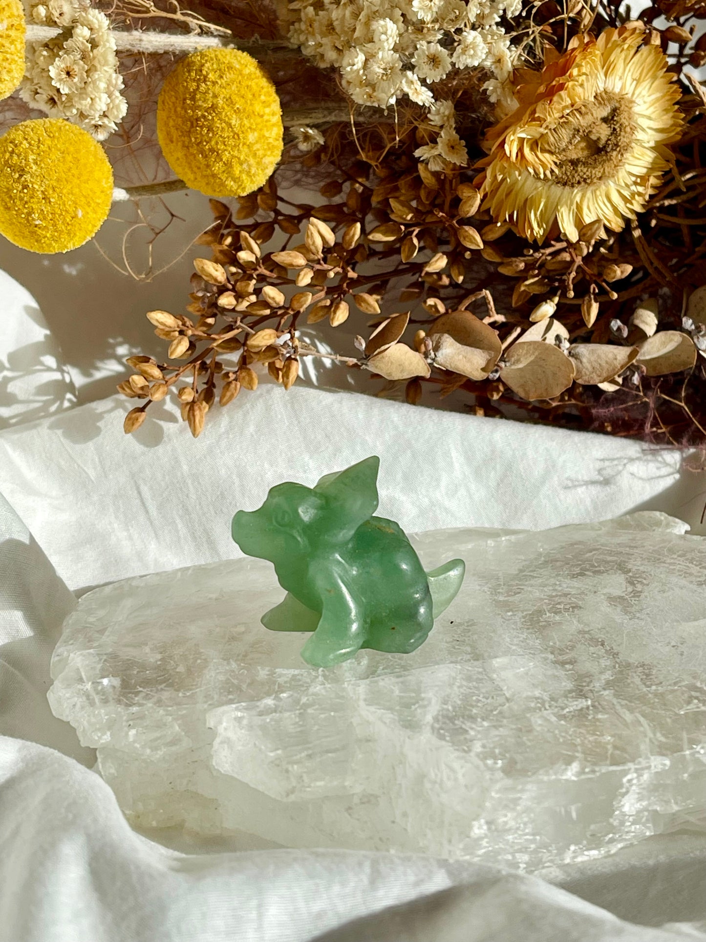 Green Aventurine Baby Triceratops