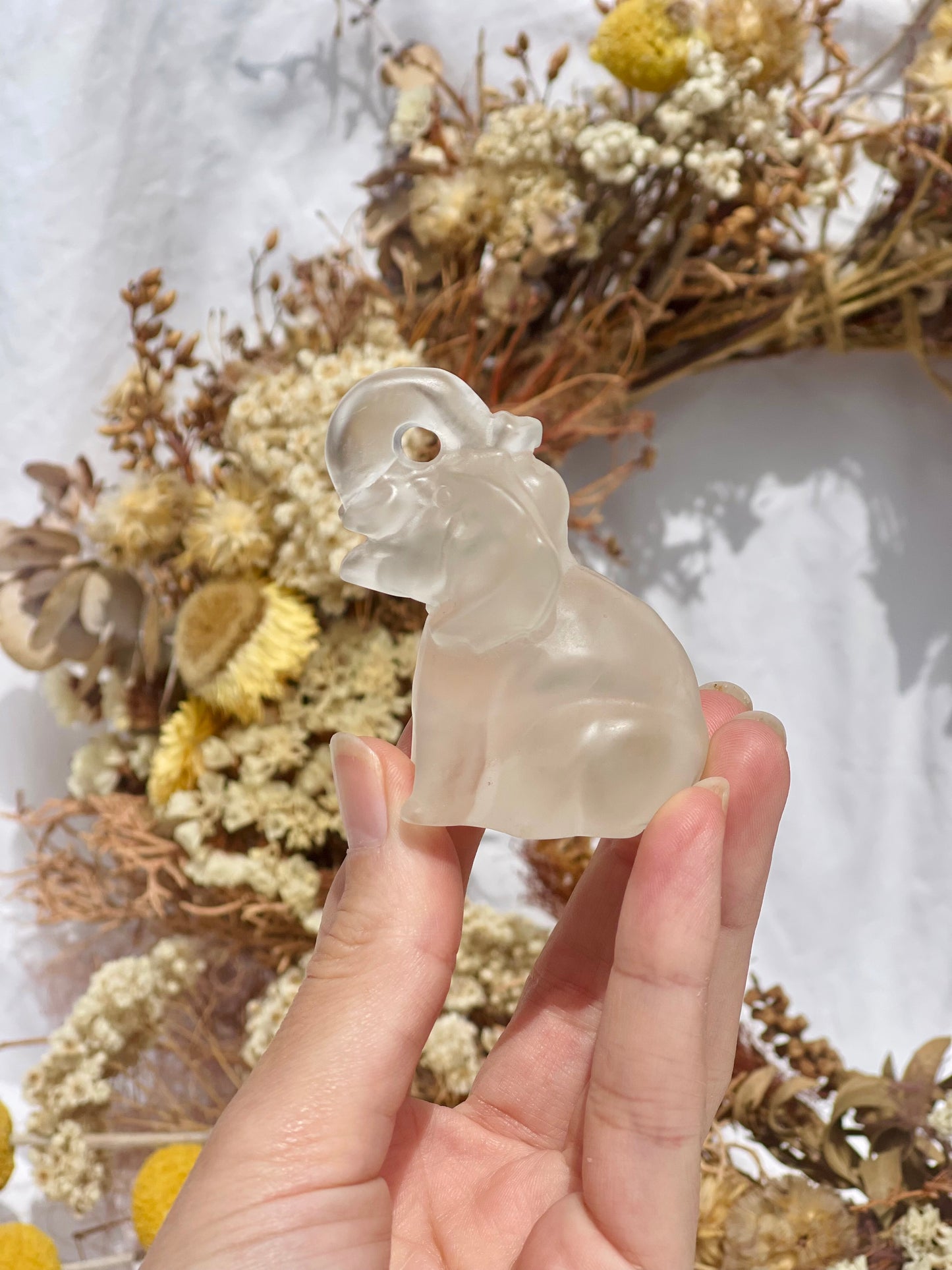 Clear Quartz Elephant