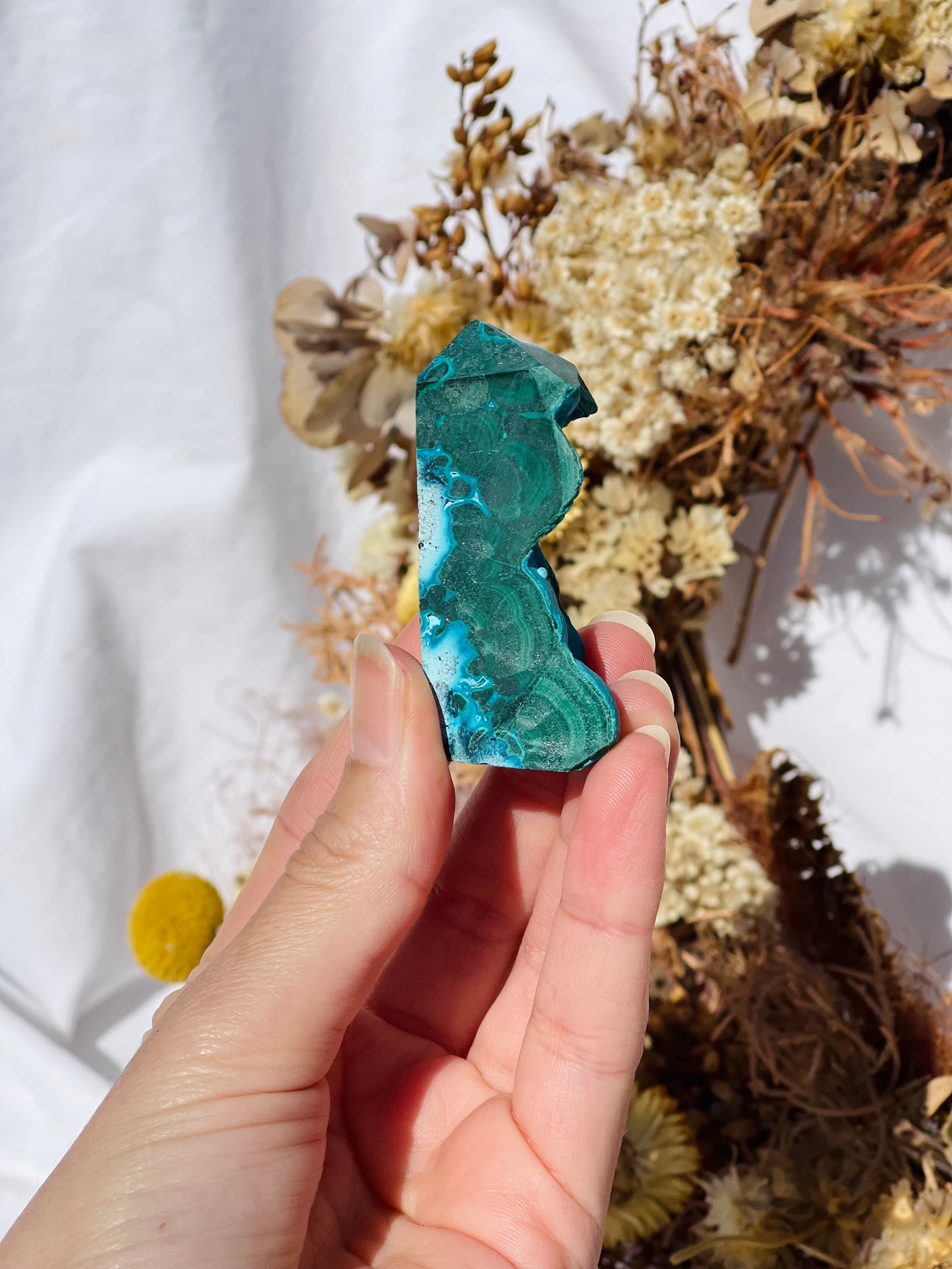 Chrysocolla & Malachite Point #2