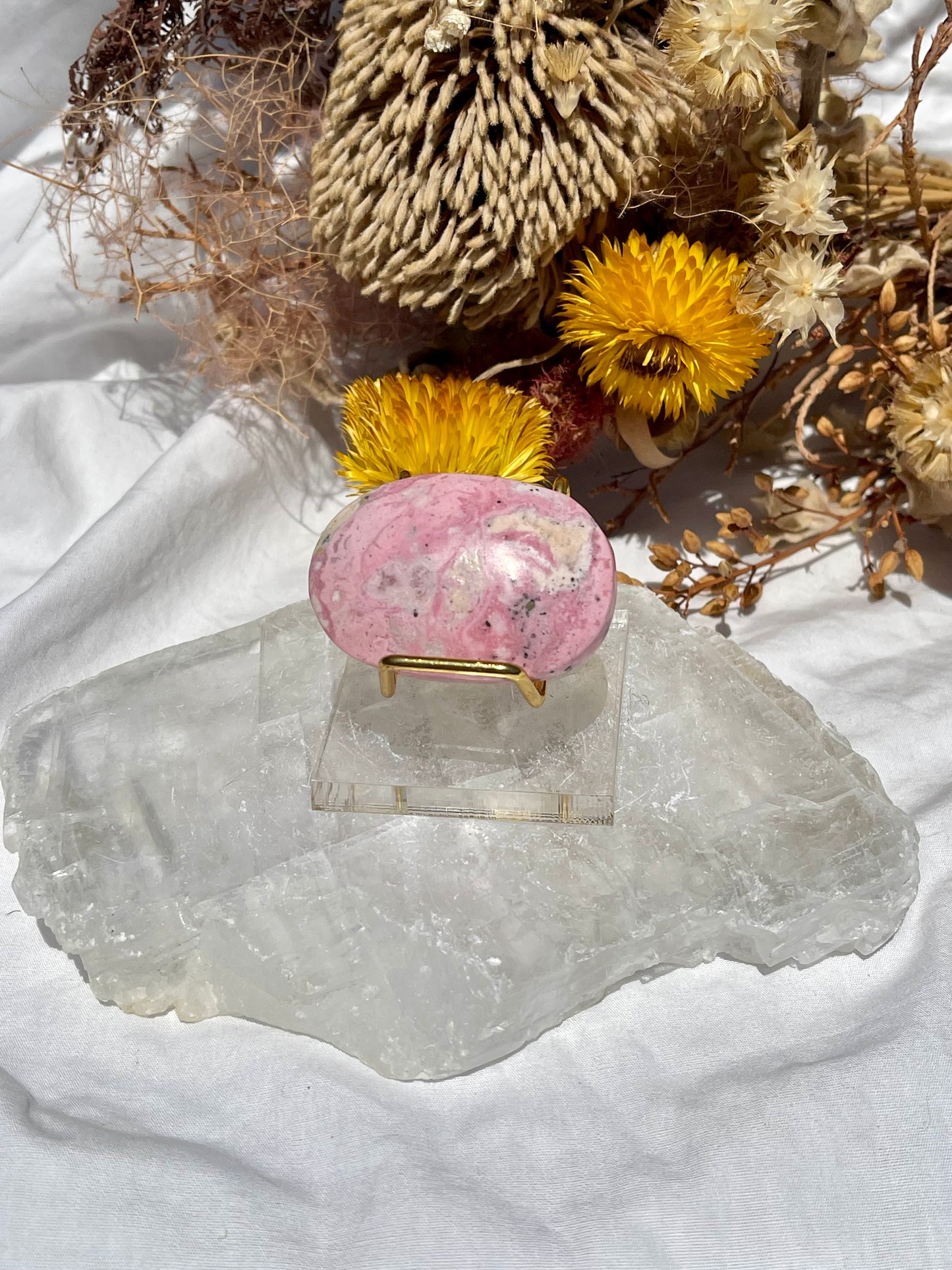 Peruvian Rhodonite Palm Stone #2