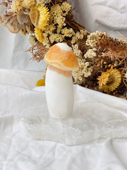 Orange Calcite Mushroom #2