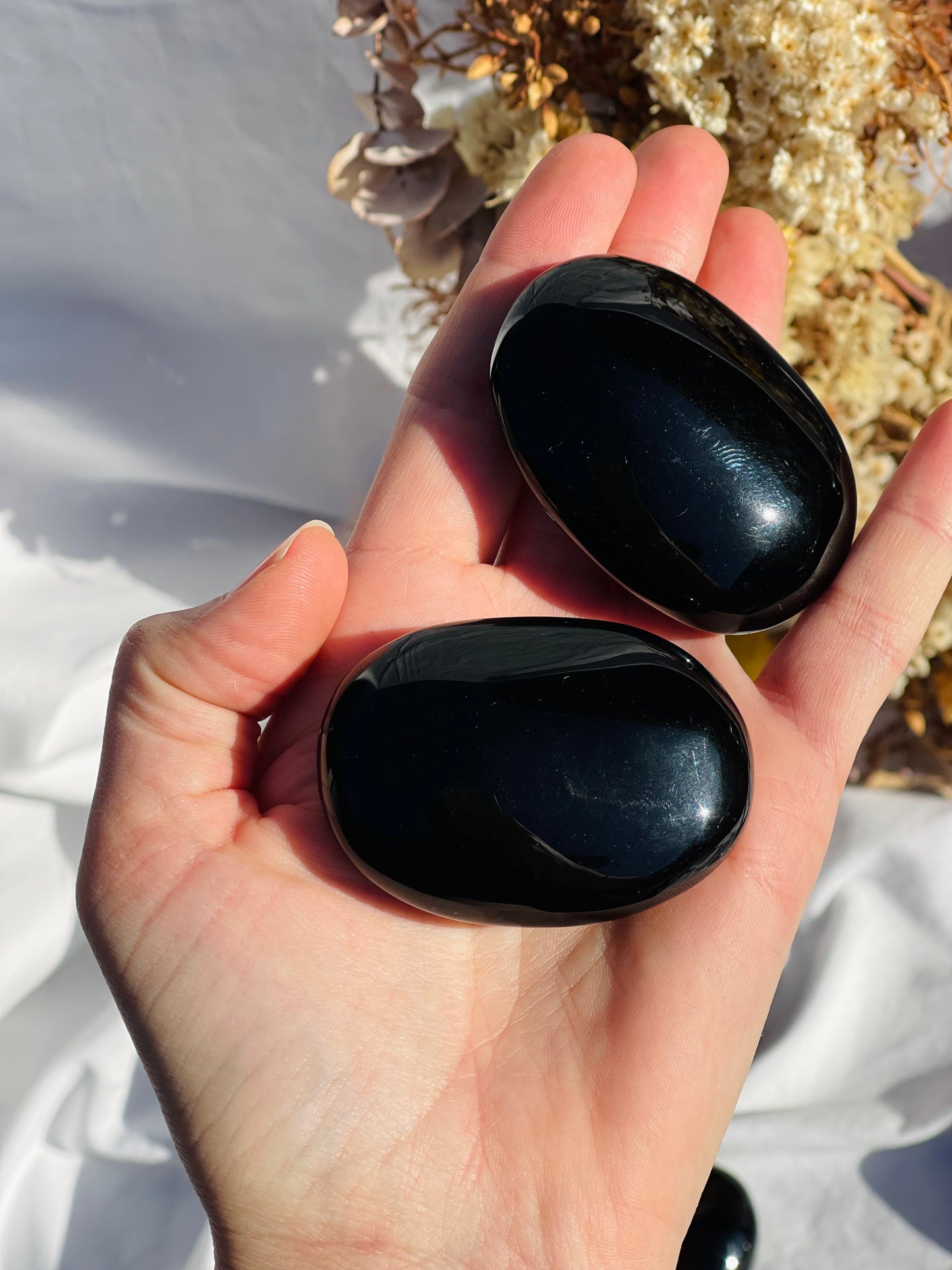 Black Obsidian Palmstone