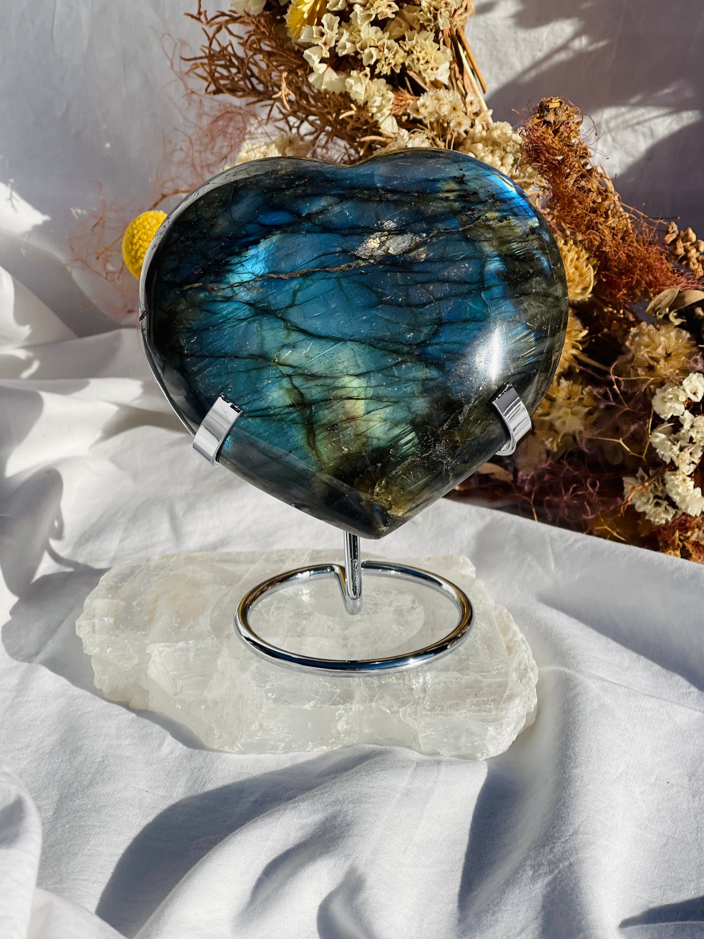 Labradorite Heart