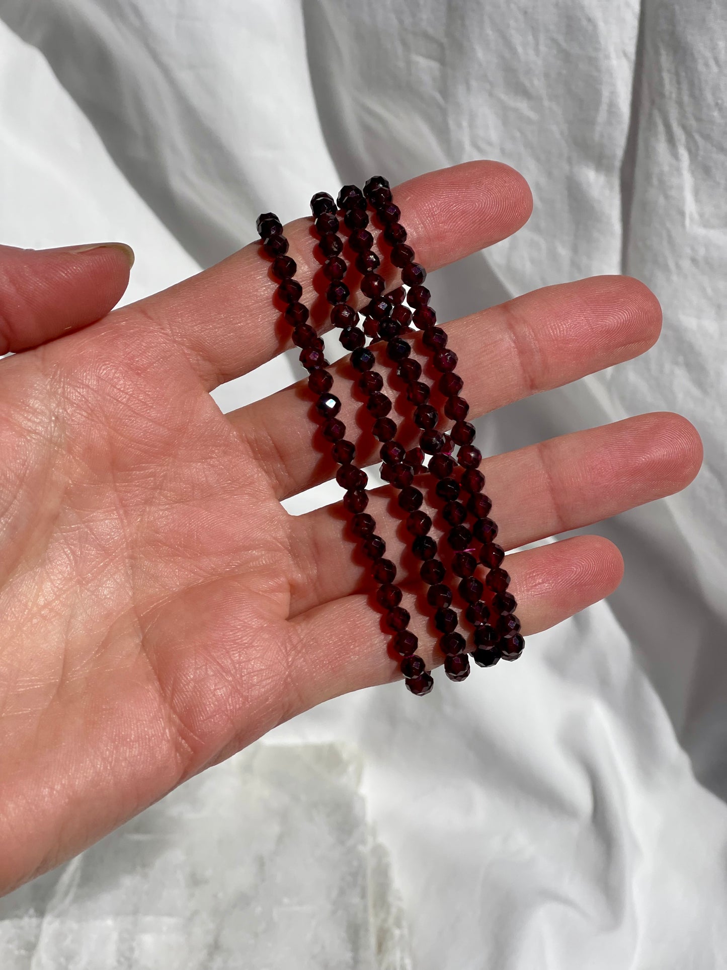Garnet Facet Bracelet