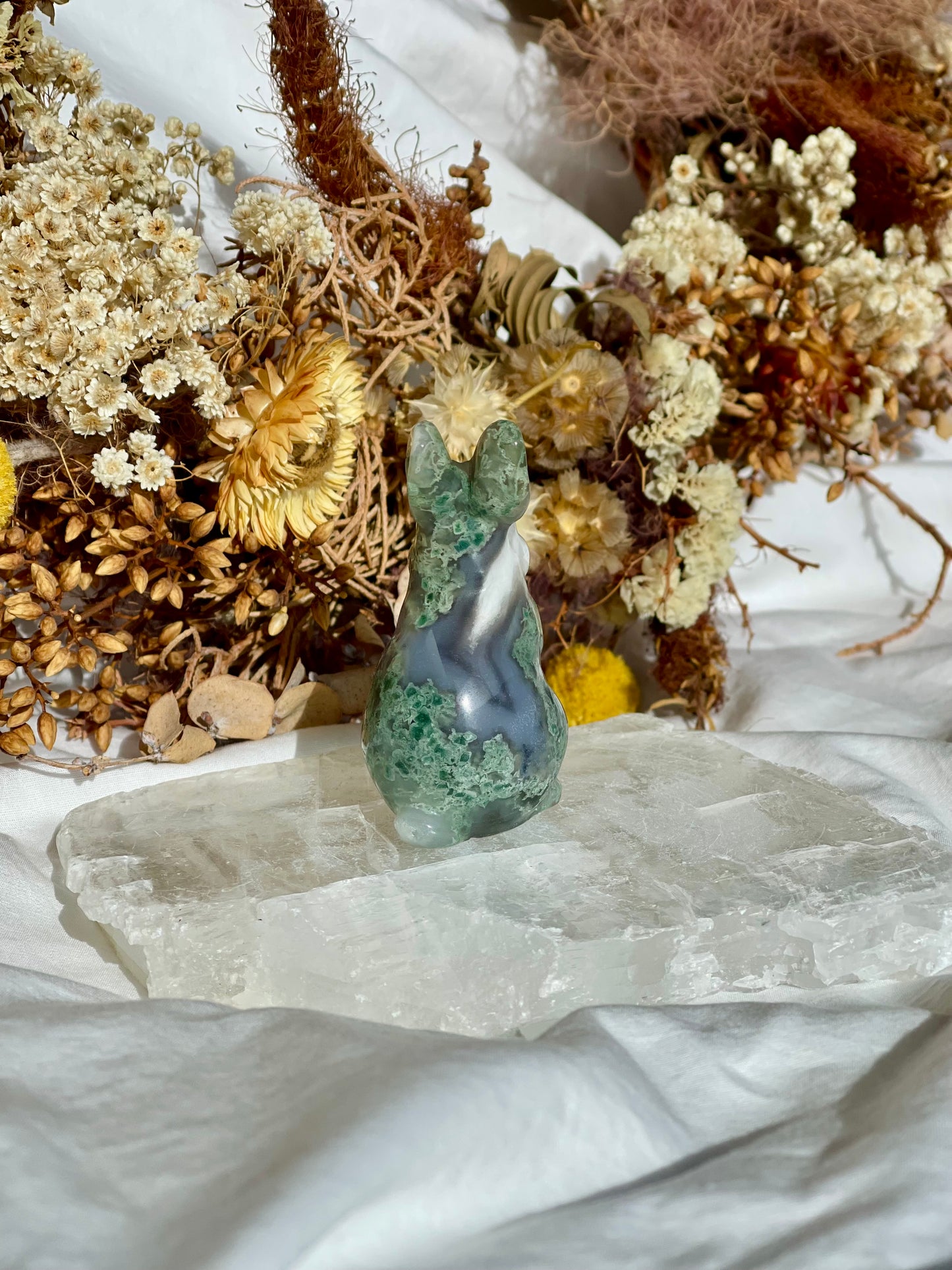 Moss Agate Bunny