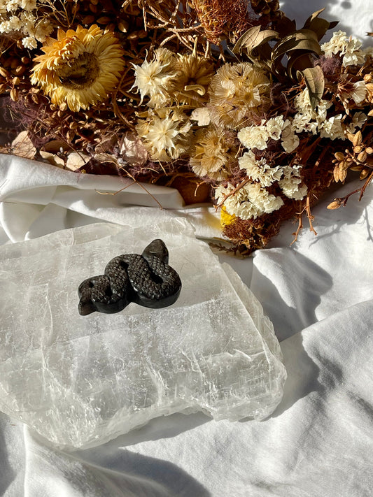 Silver Sheen Obsidian Snake