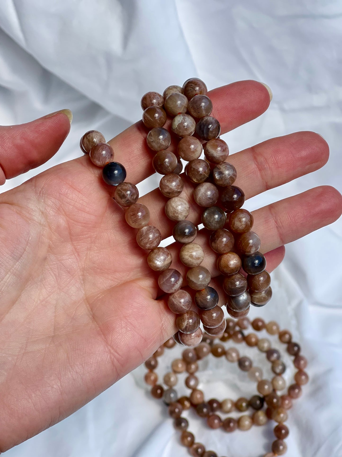 Black Moonstone Bracelet | 8mm