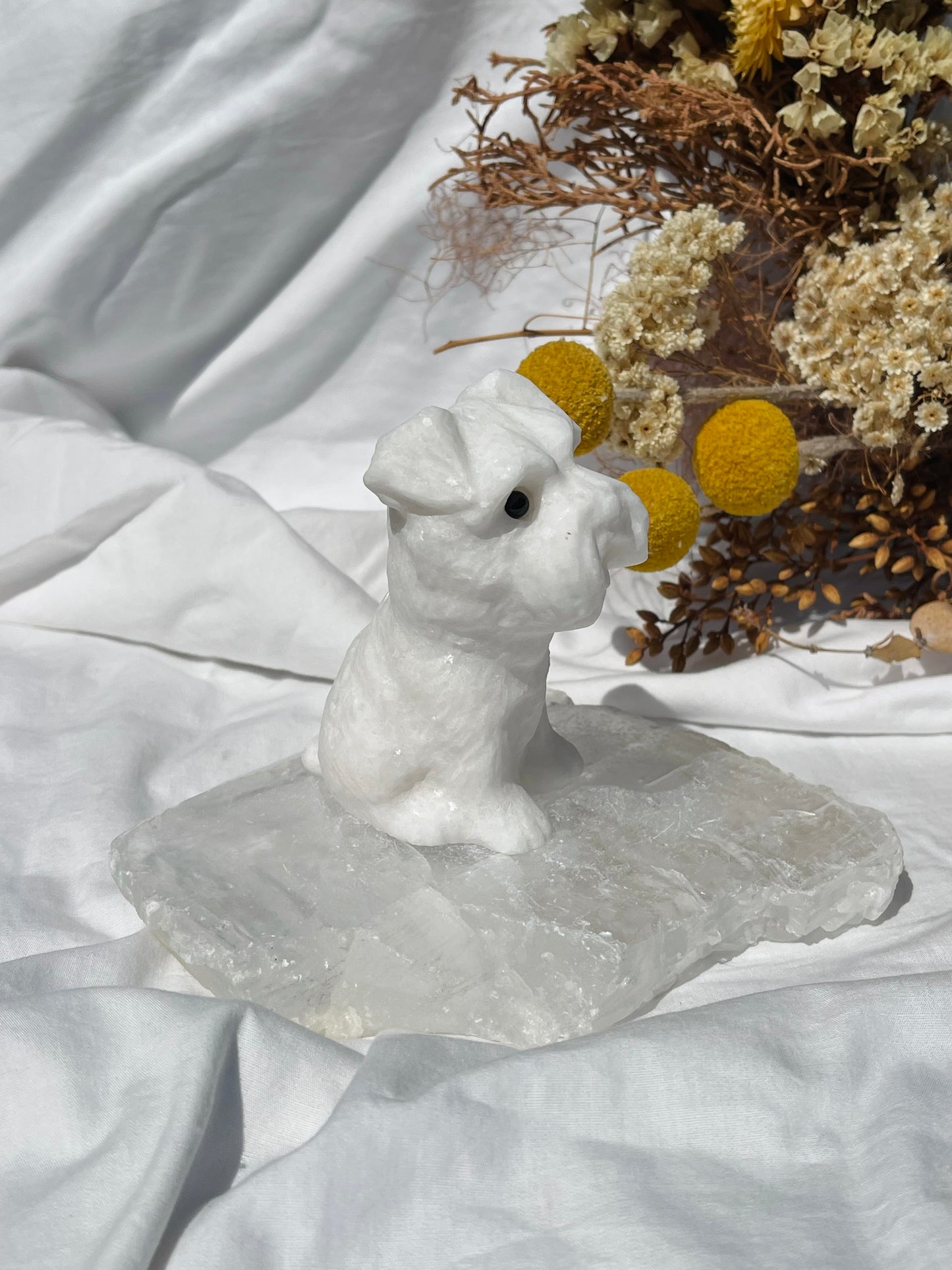 White Jade Scottie Dog