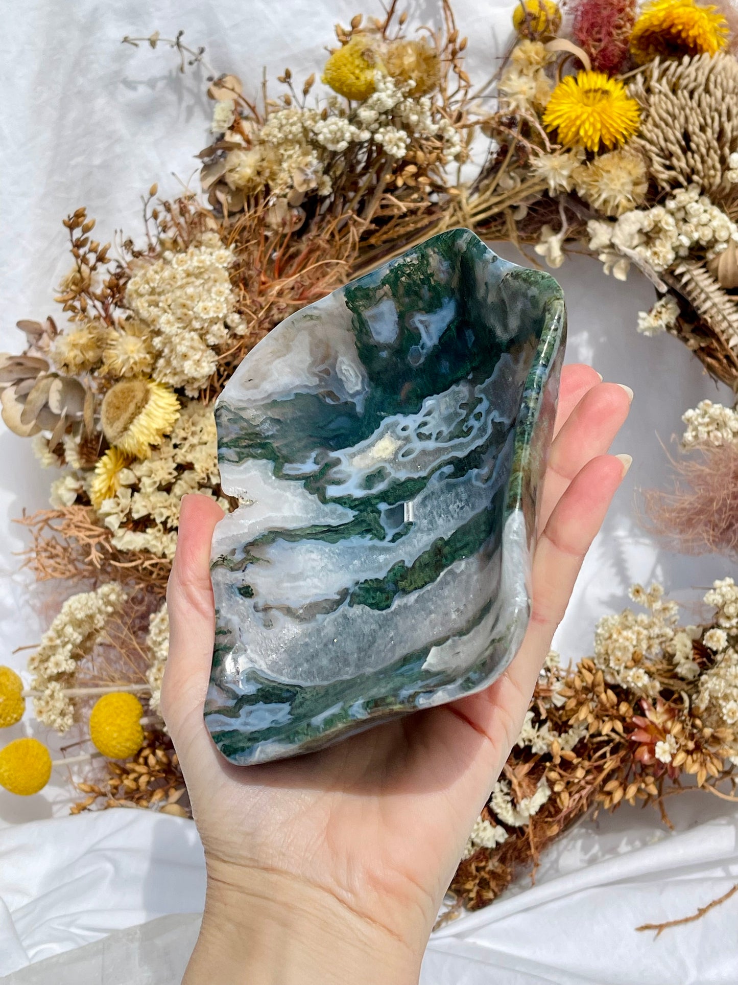 Moss Agate Bowl #1