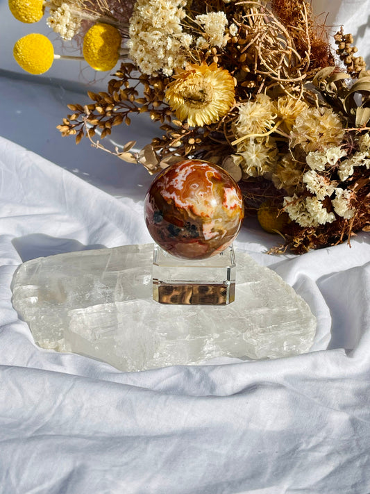 Red Moss Agate Sphere #4