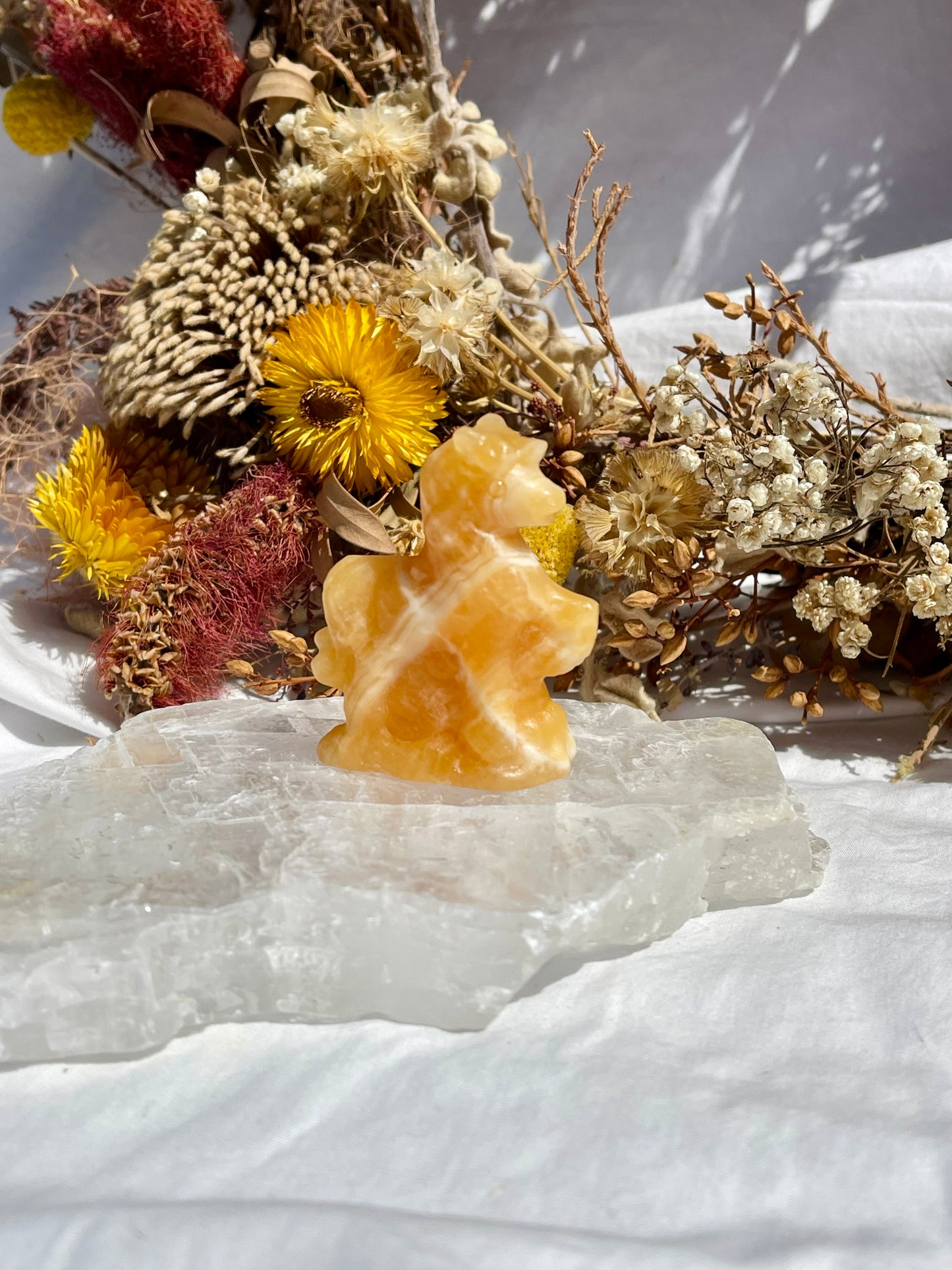 Orange Calcite Horse