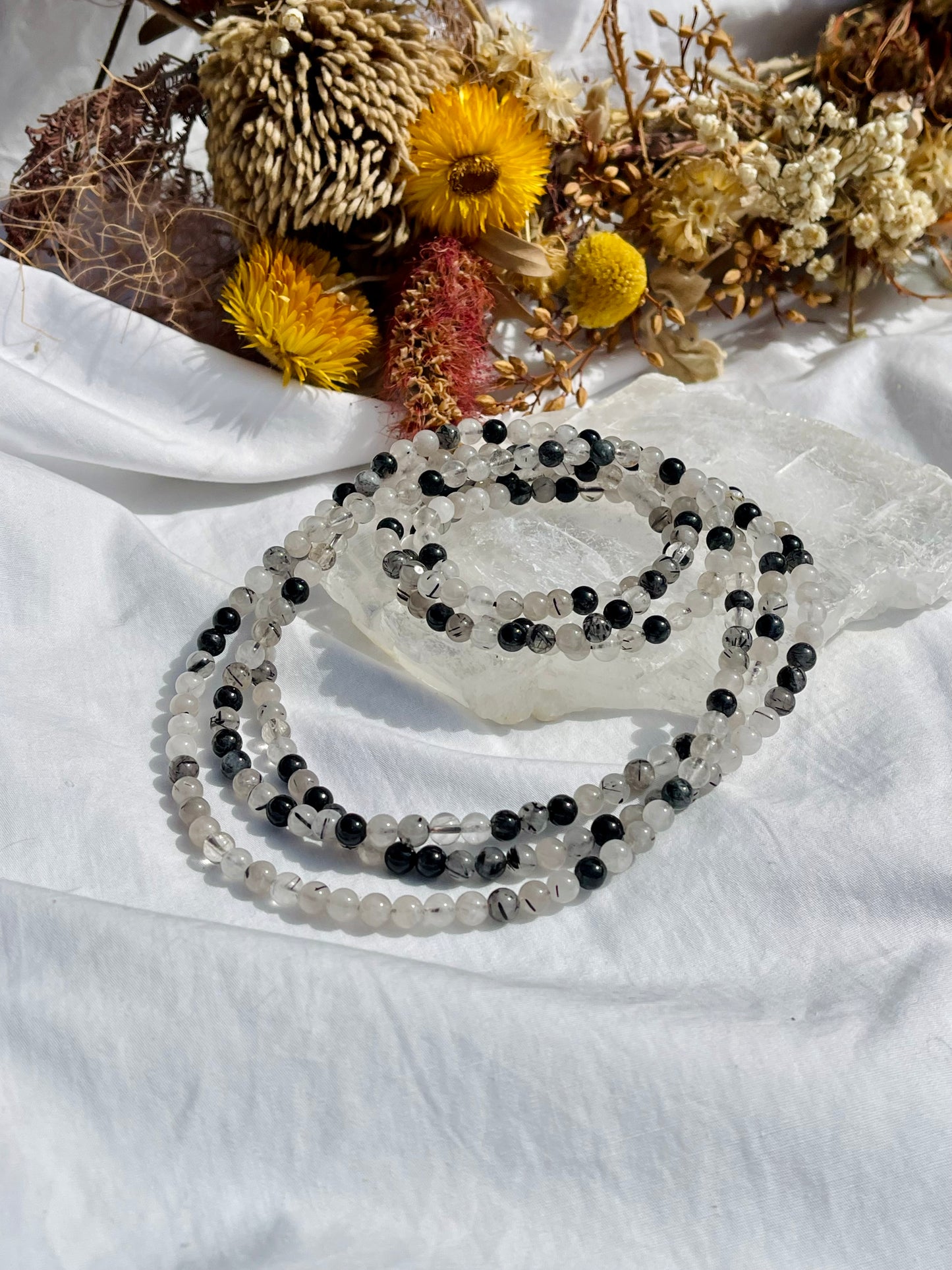 Tourmalated Quartz Wrap Bracelet