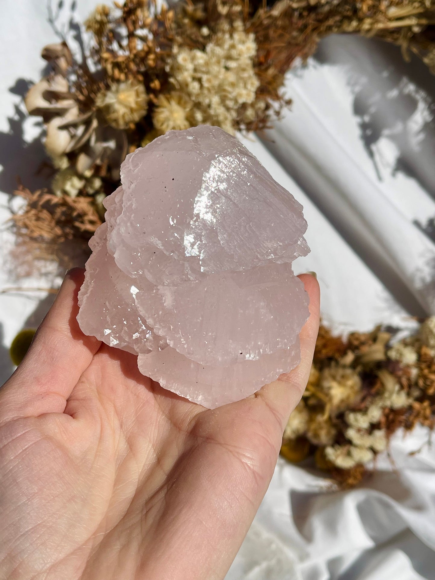 Pink Calcite Pagoda Specimen