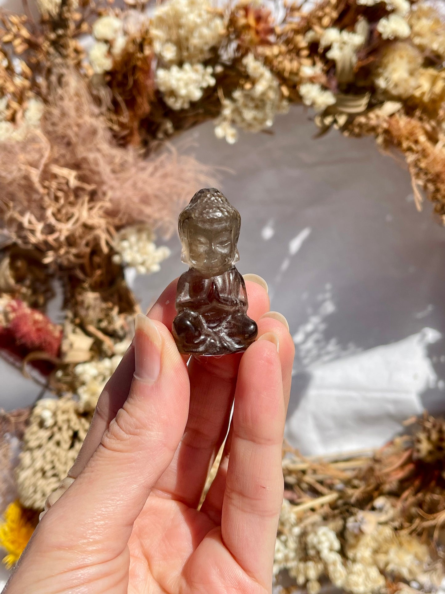 Smokey Quartz Buddha