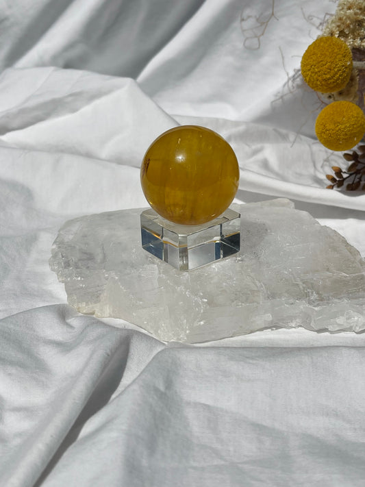 Yellow Fluorite Sphere #1