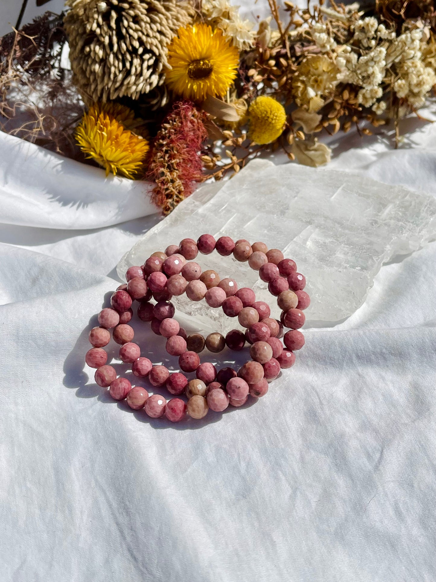 Rhodonite Facet Bracelet