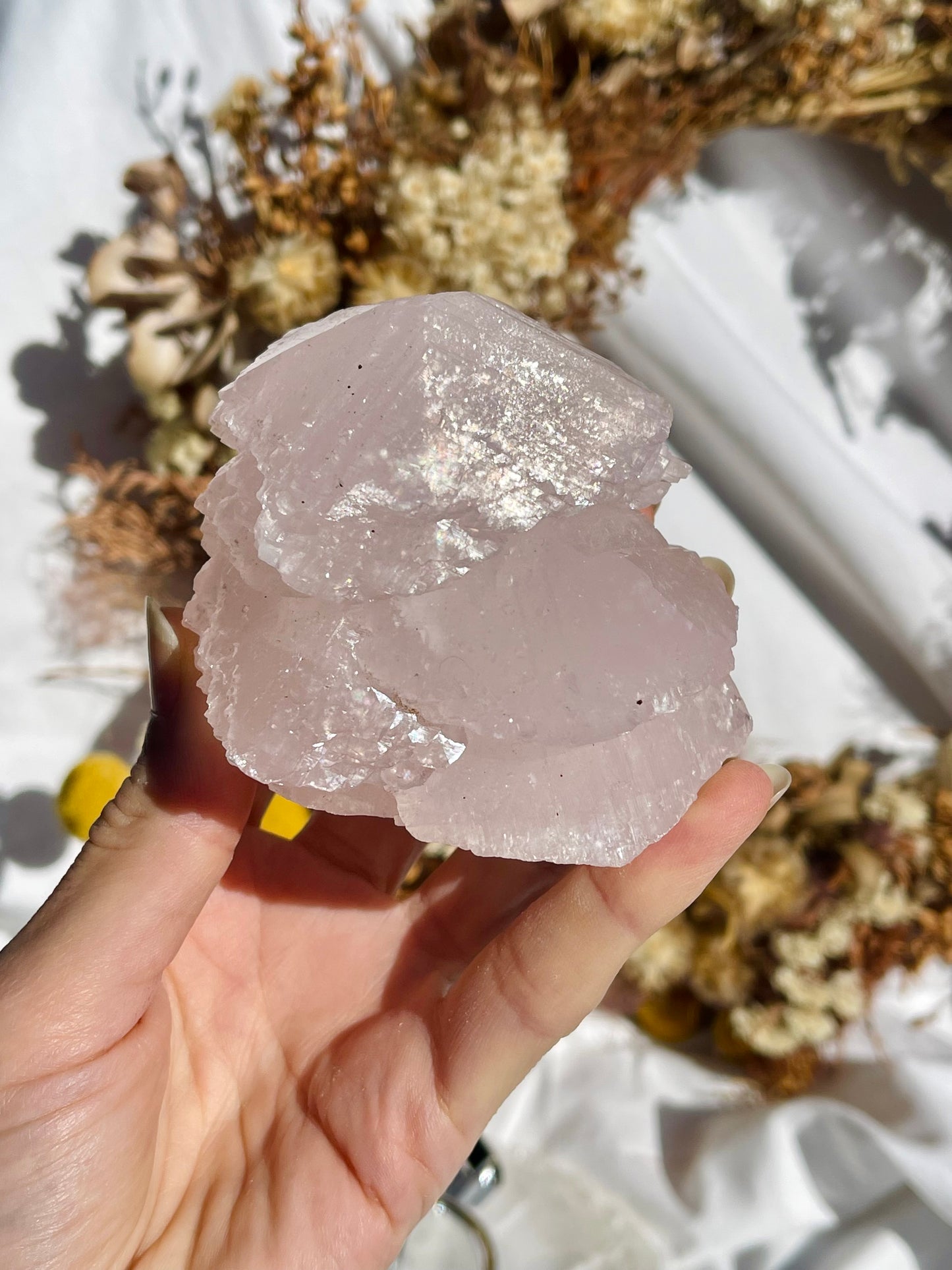 Pink Calcite Pagoda Specimen
