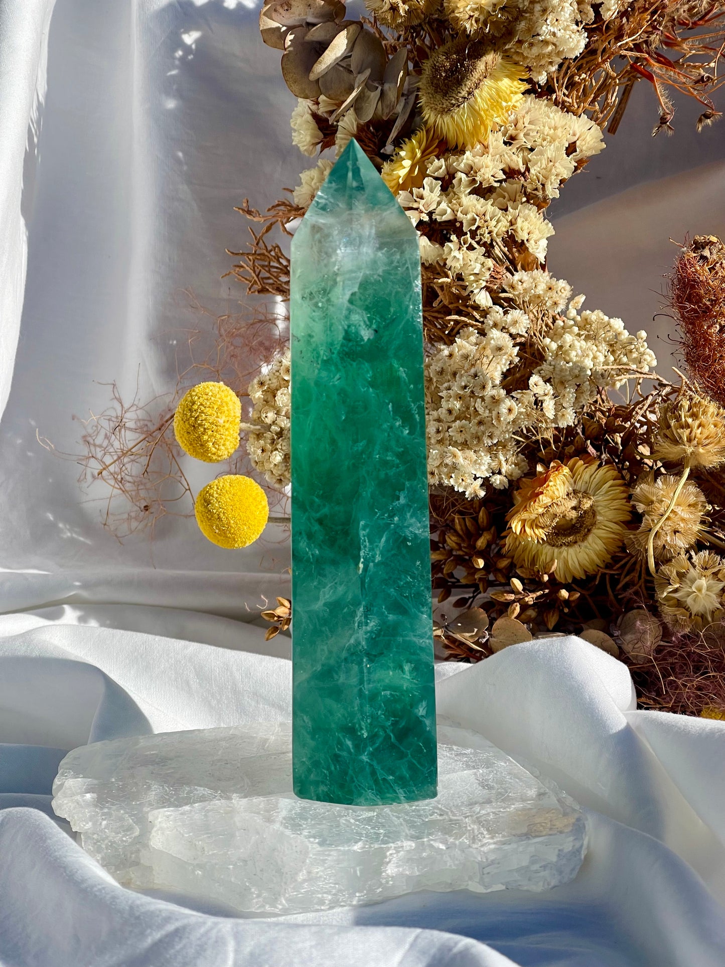 Green Fluorite Point