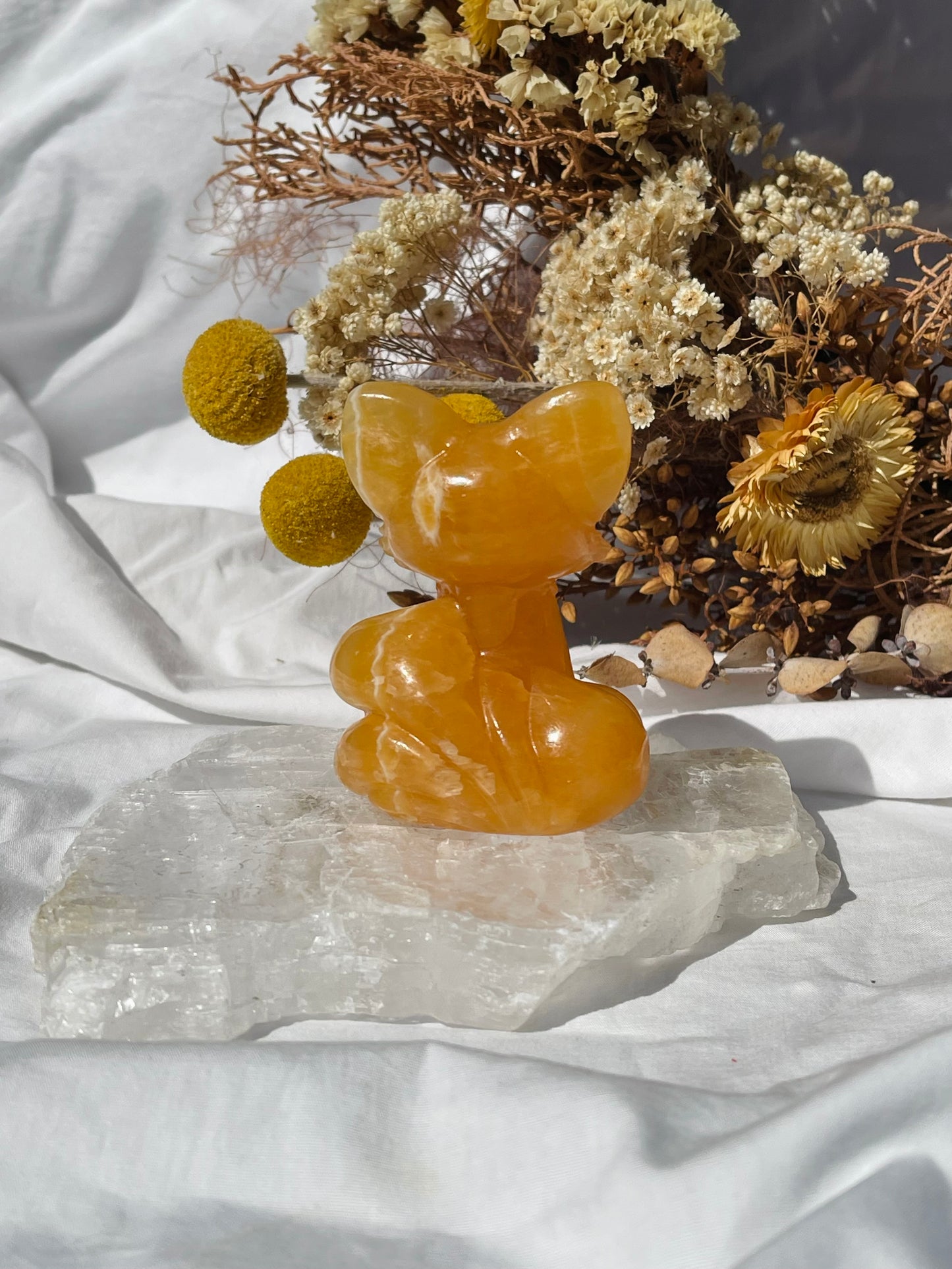 Orange Calcite Fox #1