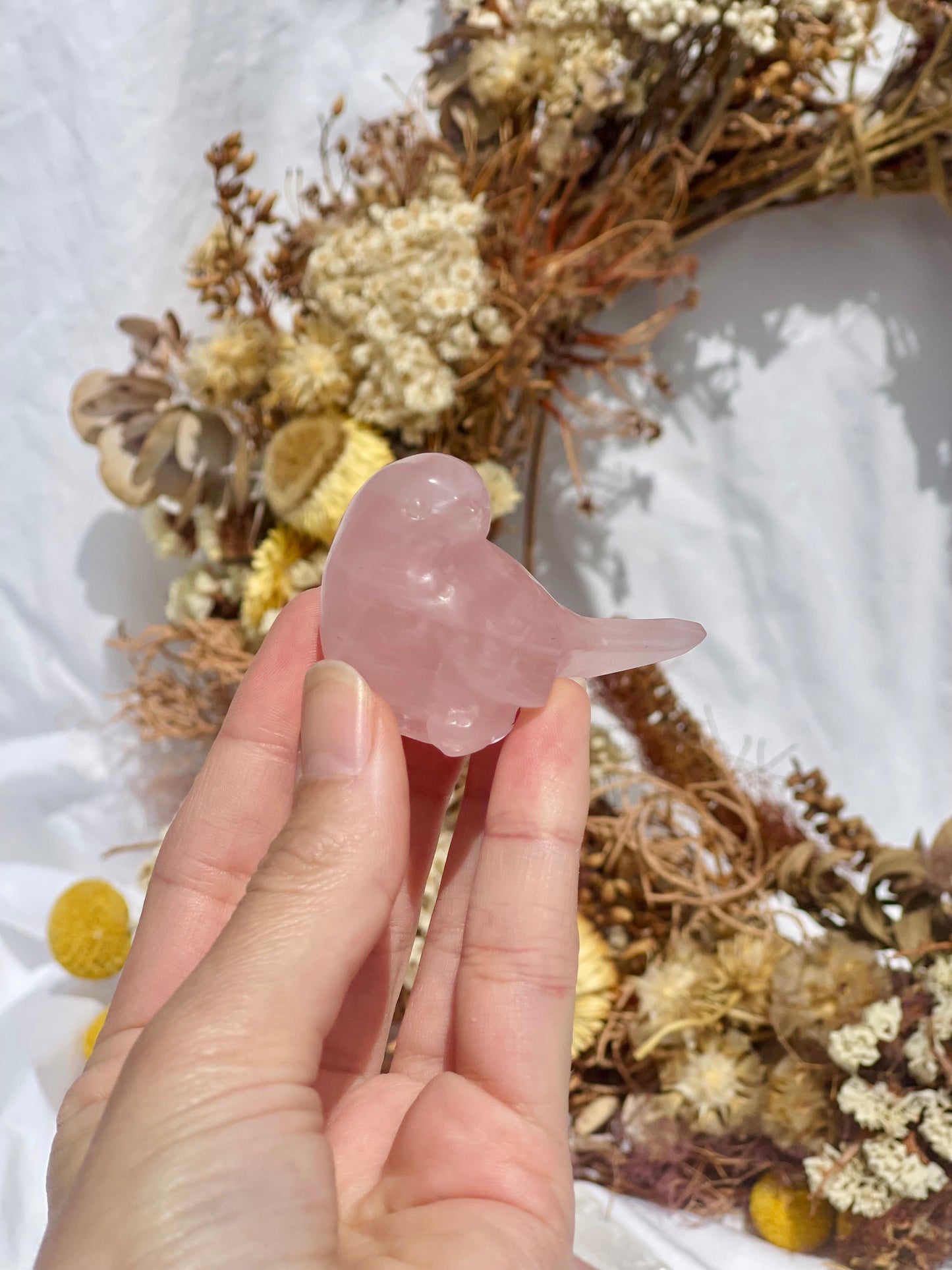 Rose Quartz Bird