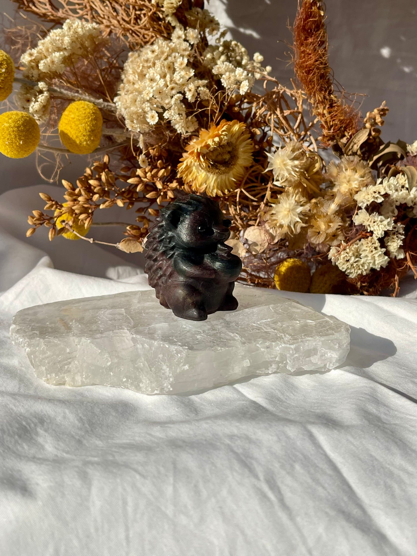Garnet / Astrophyllite Hedgehog