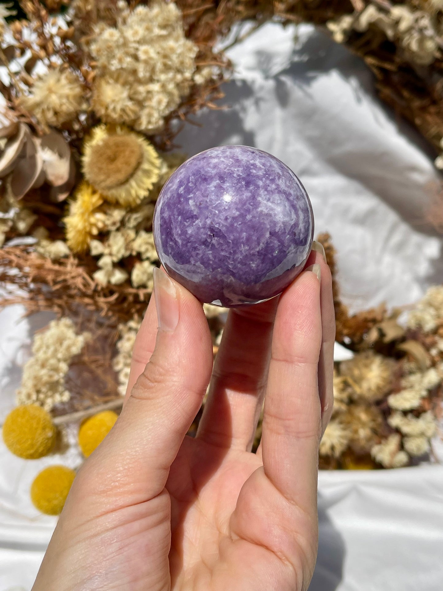 Lepidolite Sphere