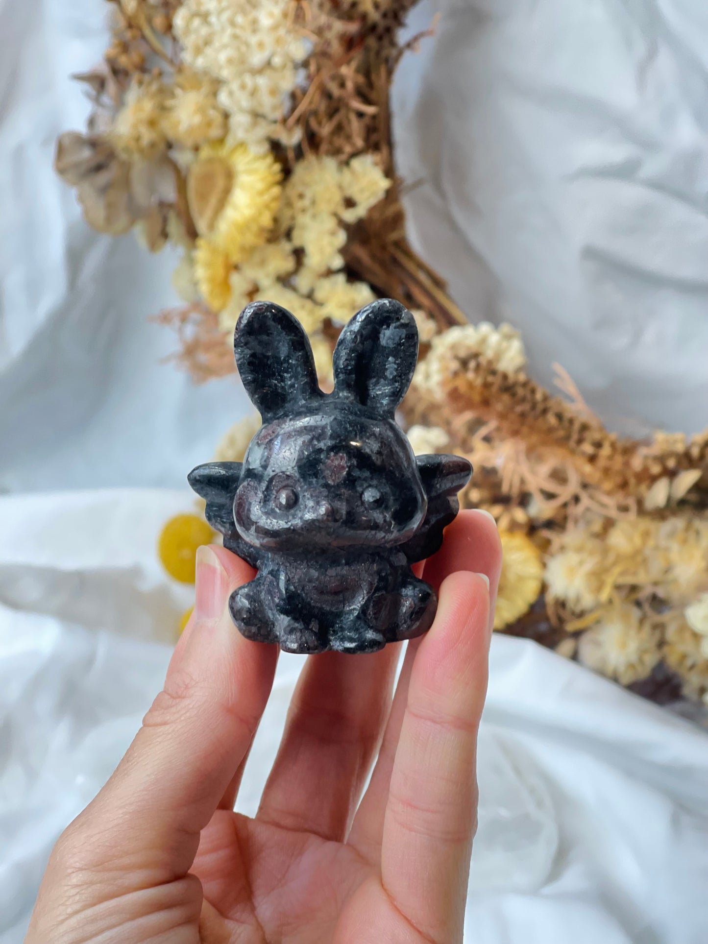 Garnet Astrophyllite Winged Bunny