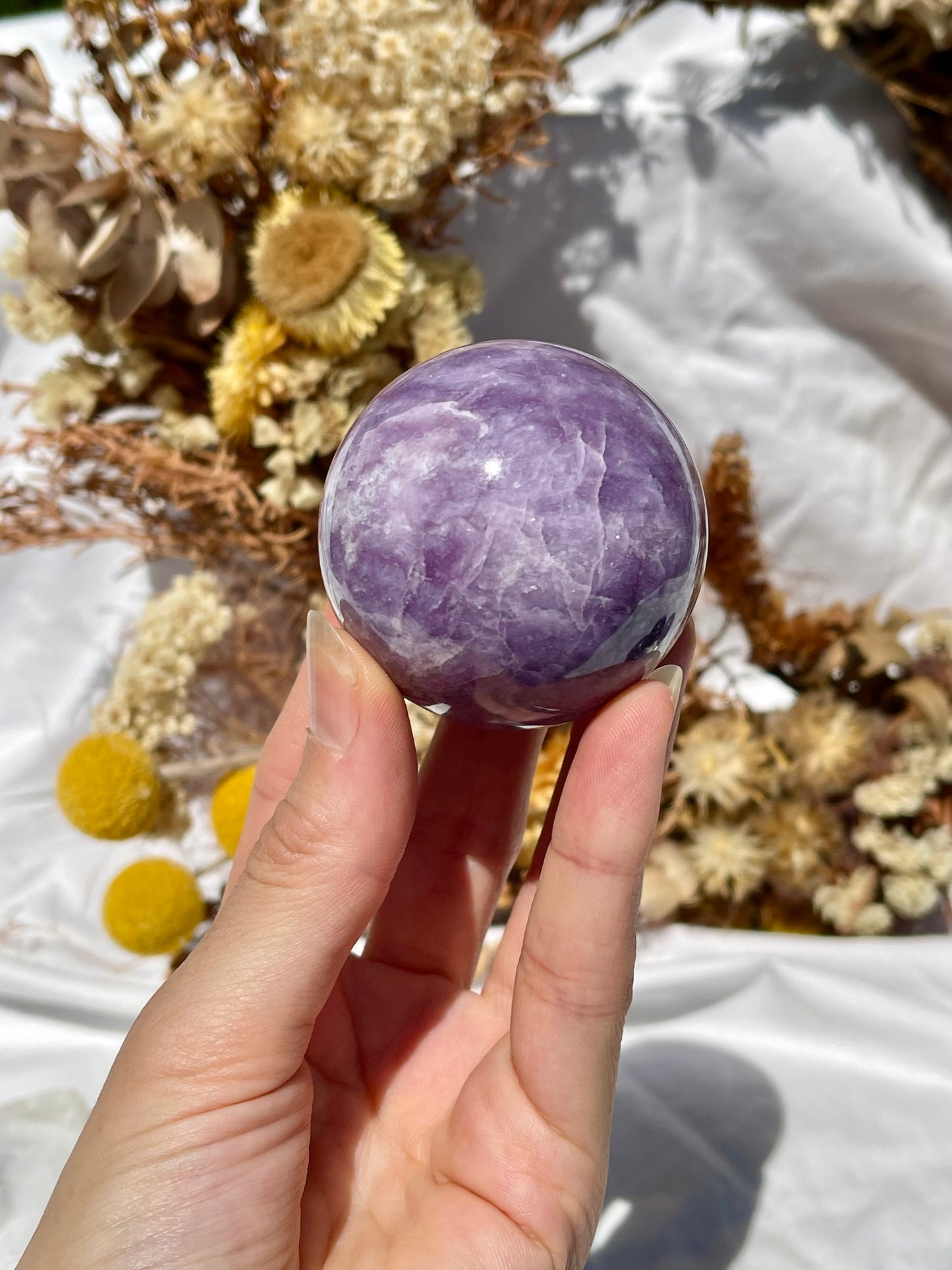 Lepidolite Sphere