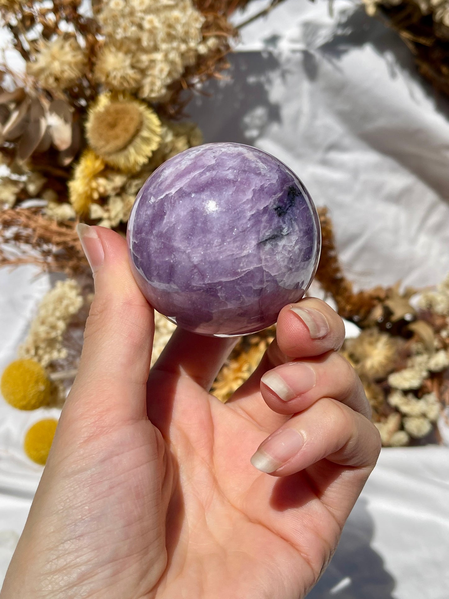 Lepidolite Sphere