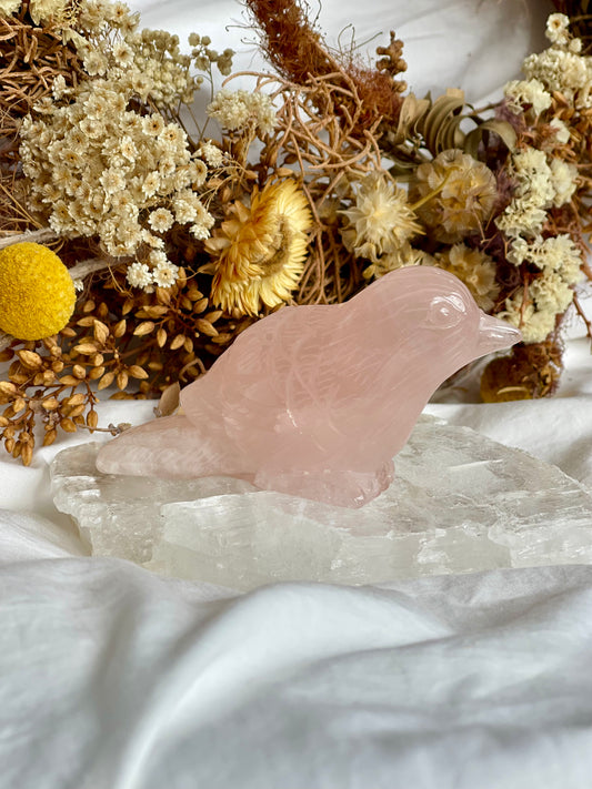 Rose Quartz Bird