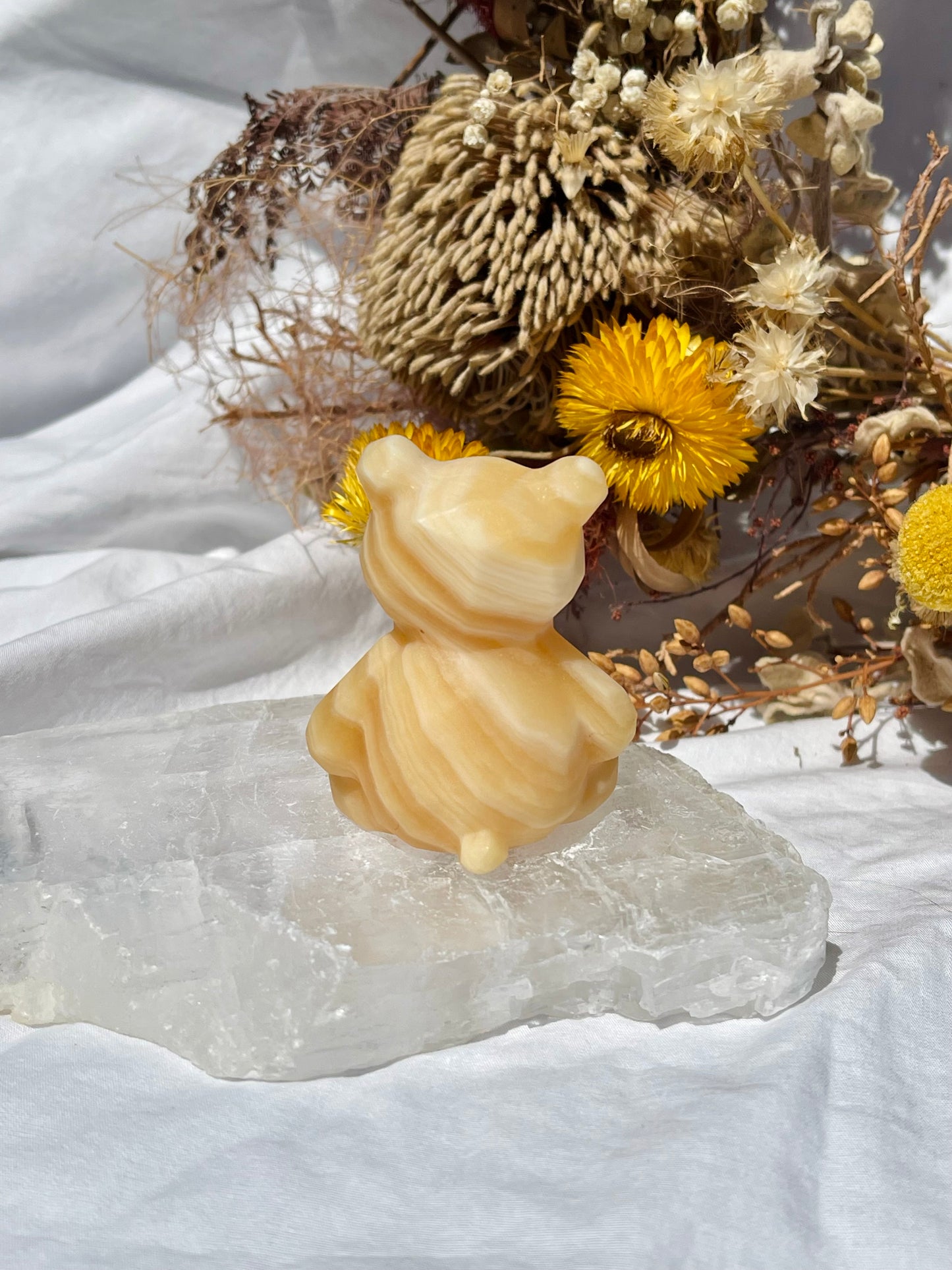 Orange Calcite Bear #3
