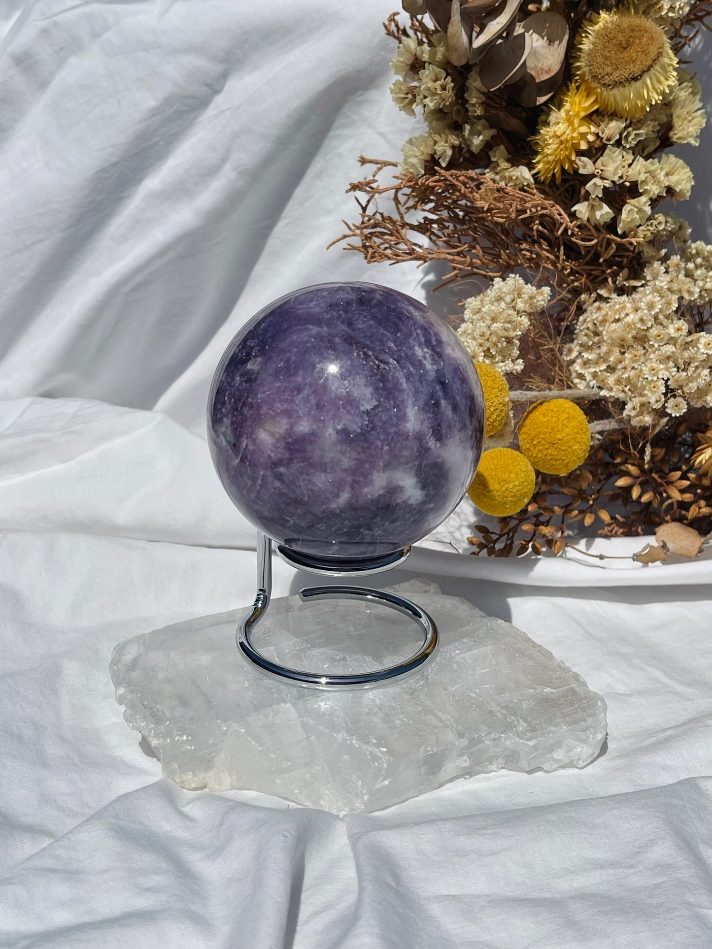 Lepidolite Sphere